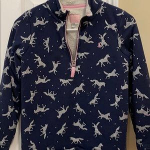 JOULES kid’s fleece lined halfzip sweatshirt 11-12